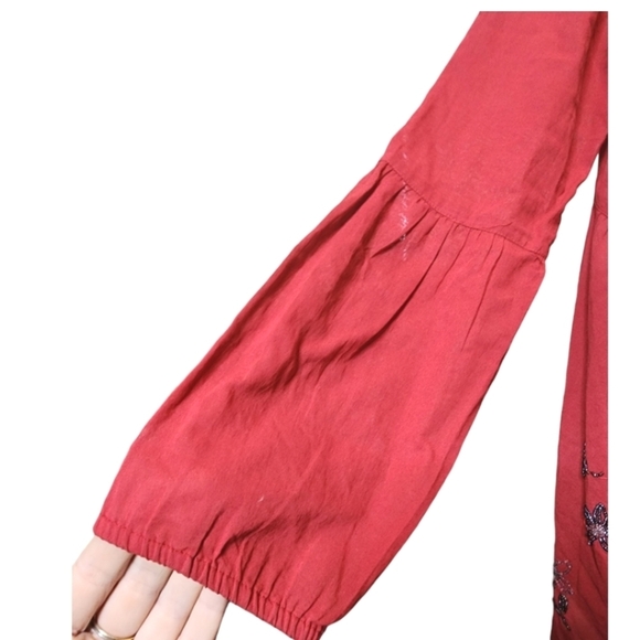 Free People floral beaded tunic. Red. XS - Picture 3 of 5